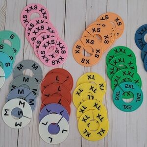 Colorful Clothing Size Markers Set